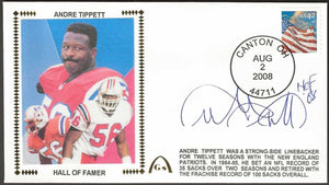 Andre Tippett Autographed Hall Of Fame Gateway Stamp Cachet Commemorative Envelope - New England Patriots