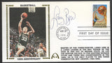 Larry Bird Autographed Basketball 100 Years First Day Cover Gateway Stamp Envelope w/ FDI Postmark