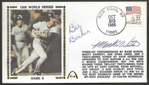 Bill Buckner & Mookie Wilson Autographs on Game 6 of the 1986 World Series