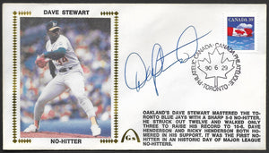 Dave Stewart No Hitter Autographed Gateway Stamp Envelope - Oakland A's at the Toronto Blue Jays