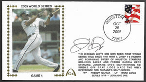 Jermaine Dye 2005 World Series Game 4 Autographed Gateway Stamp Envelope - Chicago White Sox
