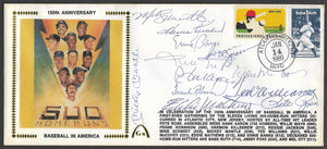 500 Home Run Club w/ 12 Autographs & JSA Letter Gateway Stamp Envelope - 1989 Atlantic City Show