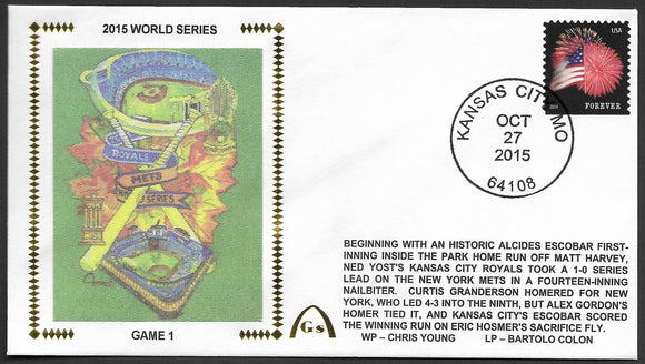 2015 World Series New York Mets Set of 5 Gateway Stamp Envelopes w/ Autograph Options