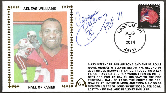 Aeneas Williams Autographed Hall Of Fame Gateway Stamp Envelope