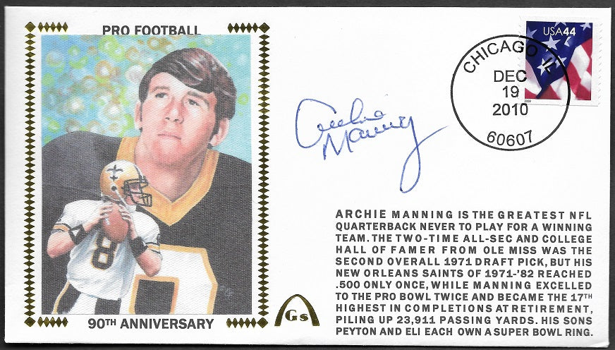 Archie Manning Autographed Gateway Stamp Envelope – GatewayStamp.com
