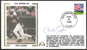 Cal Ripken Jr 2,500 Consecutive Games Gateway Stamp Envelope - Baltimore Orioles