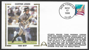 Chipper Jones Un-Signed 1999 National League MVP Gateway Stamp Envelope