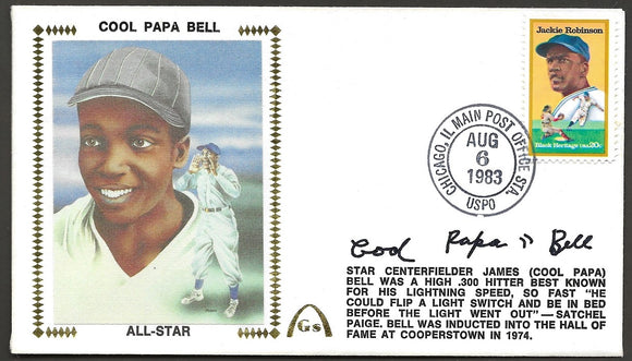 Cool Papa Bell Autographed Negro Leagues All Star Gateway Stamp Envelope