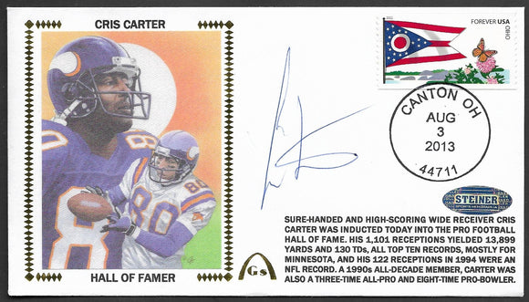 Cris Carter Hall Of Fame Gateway Stamp Envelope - Autographed & Authenticated HOF