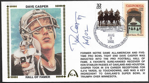 Dave Casper Autographed Hall Of Fame Gateway Stamp Envelope
