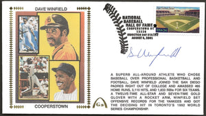 Dave Winfield Autographed HOF Hall Of Fame Gateway Stamp Cachet Envelope