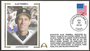 Alan Trammell Un-Signed Hall Of Fame Gateway Stamp Envelope w/ Cooperstown Postmark - Detroit Tigers