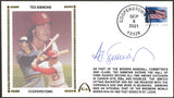 Ted Simmons Autographed Hall Of Fame Gateway Stamp Envelope w/ Cooperstown Postmark - St. Louis Cardinals & Milwaukee Brewers