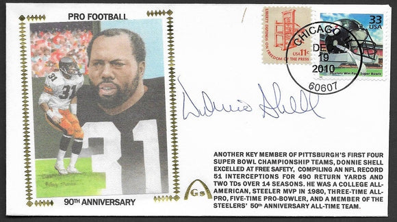Donnie Shell (Steelers Stamp) Autographed Gateway Stamp Commemorative Cachet Envelope