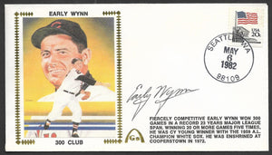 Early Wynn Autographed 300 Wins Club Gateway Stamp Envelope