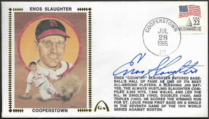 Enos Slaughter Autographed Hall Of Fame Induction Gateway Stamp Envelope