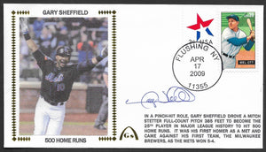 Gary Sheffield 500th Home Run Gateway Stamp Envelope - Autographed