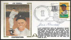 Joe Sewell Autographed Hall Of Fame 50th Anniversary Gateway Stamp Envelope