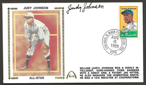 Judy Johnson Autographed Negro Leagues All Star Gateway Stamp Envelope