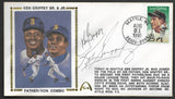 Ken Griffey Jr and Ken Griffey Sr Autographed Father / Son Teammates Gateway Stamp Cachet Envelope