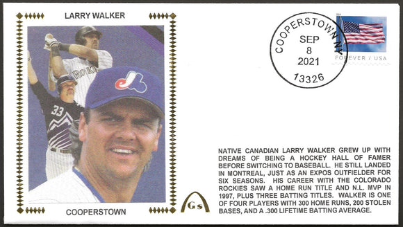 Larry Walker UN-Signed Hall Of Fame Gateway Stamp Cachet Envelope