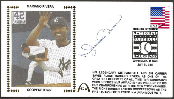 Mariano Rivera Autographed Hall Of Fame Gateway Stamp Envelope - New York Yankees