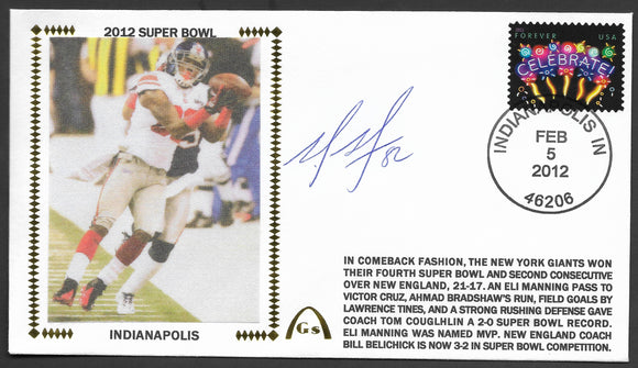 Mario Mannnigham Autographed Super Bowl 46 Gateway Stamp Commemorative Cachet Envelope