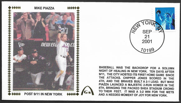 Mike Piazza Un-Autographed Post 9/11 In New York Gateway Stamp Envelope - New York Mets