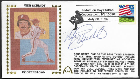 Mike Schmidt Autographed Hall Of Fame Gateway Stamp Envelope