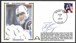 Peyton Manning Super Bowl 44 Gateway Stamp Envelope - Autographed & Authenticated by Fanatics