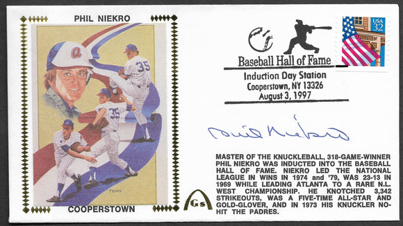 Phil Niekro Hall Of Fame Induction Gateway Stamp Envelope