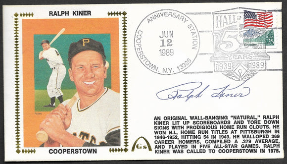 Ralph Kiner Autographed Hall Of Fame 50th Anniversary Gateway Stamp Envelope