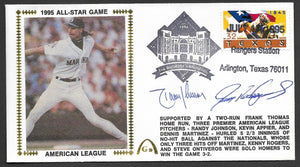 Randy Johnson and Ivan Rodriguez Autographed 1995 All Star Game Gateway Stamp Cachet Envelope