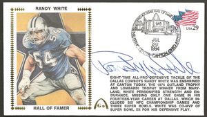 Randy White Autographed Hall Of Fame Gateway Stamp Envelope - Dallas Cowboys