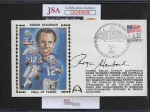 Roger Staubach JSA Autographed Hall Of Fame Gateway Stamp Commemorative Cachet Envelope