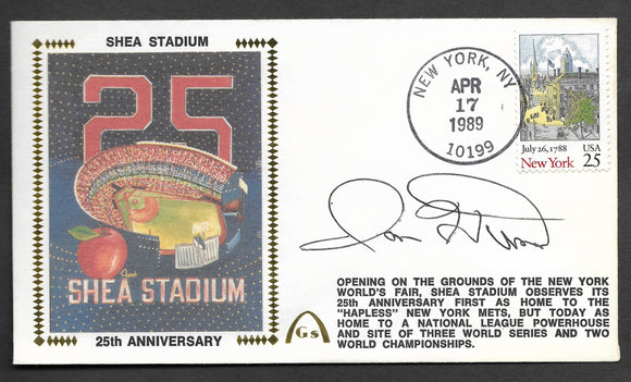Ron Hunt Shea Stadium 25th Anniversary Autographed Gateway Stamp Envelope