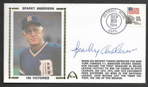 Sparky Anderson 100 Win Seasons Autographed Gateway Stamp Envelope