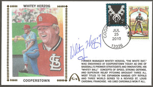 Whitey Herzog Autographed Hall Of Fame Gateway Stamp Envelope - HOF