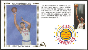 Wilt Chamberlain First Day Of Issue UN-Signed Hall Of Fame Gateway Stamp Envelope Set