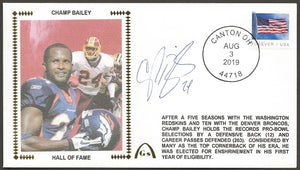 Champ Bailey Autographed Football Hall Of Fame Gateway Stamp Envelope