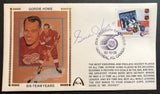Gordie Howe JSA Autographed Canada Post First Day Of Issue - NHL 75th Anniversary Gateway Stamp Envelope
